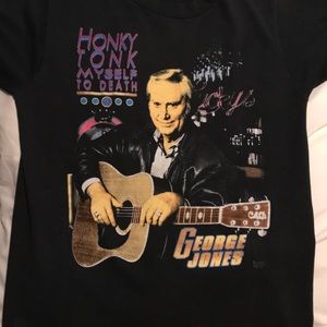 George Jones 1992 Rare perfect vintage tour tshirt